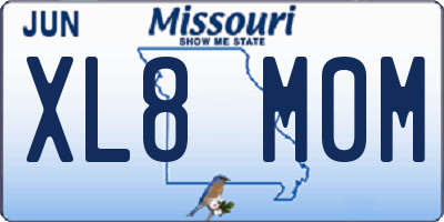 MO license plate XL8M0M