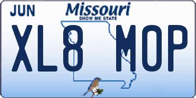 MO license plate XL8M0P