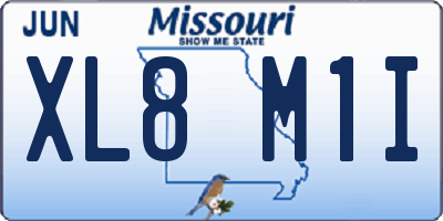 MO license plate XL8M1I