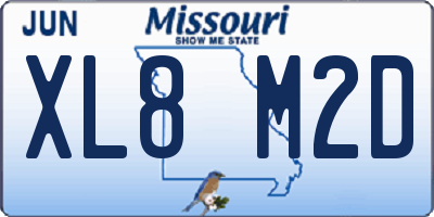 MO license plate XL8M2D