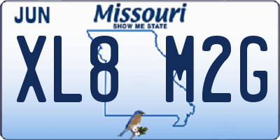MO license plate XL8M2G