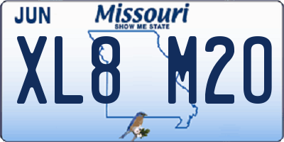 MO license plate XL8M2O