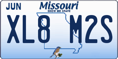 MO license plate XL8M2S