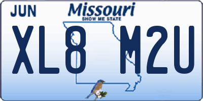 MO license plate XL8M2U