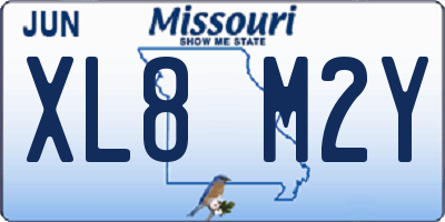 MO license plate XL8M2Y