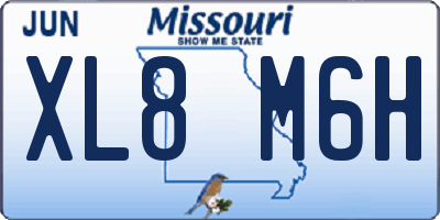 MO license plate XL8M6H