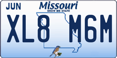 MO license plate XL8M6M