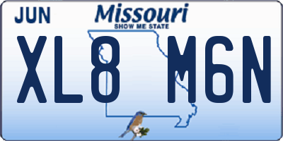 MO license plate XL8M6N