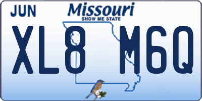MO license plate XL8M6Q