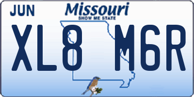 MO license plate XL8M6R