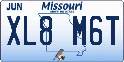 MO license plate XL8M6T