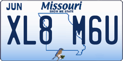 MO license plate XL8M6U