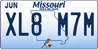 MO license plate XL8M7M