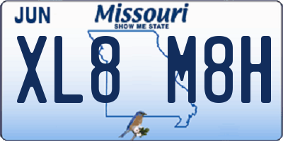 MO license plate XL8M8H