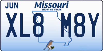 MO license plate XL8M8Y