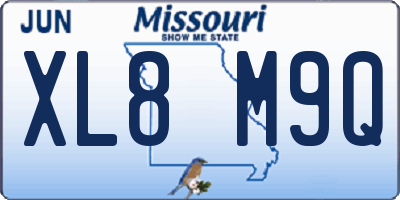 MO license plate XL8M9Q