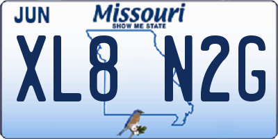 MO license plate XL8N2G