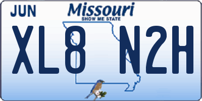 MO license plate XL8N2H