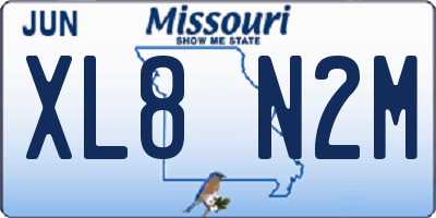 MO license plate XL8N2M