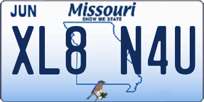 MO license plate XL8N4U