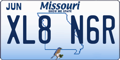 MO license plate XL8N6R