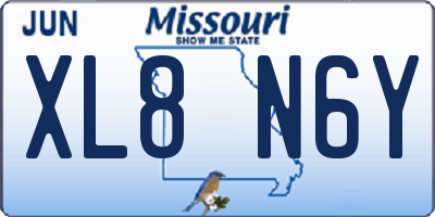 MO license plate XL8N6Y