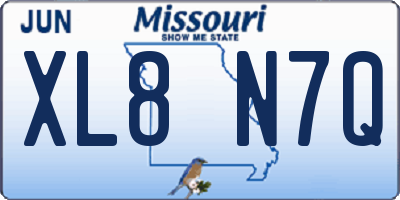 MO license plate XL8N7Q