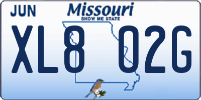 MO license plate XL8O2G