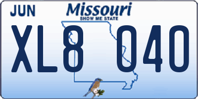 MO license plate XL8O4O