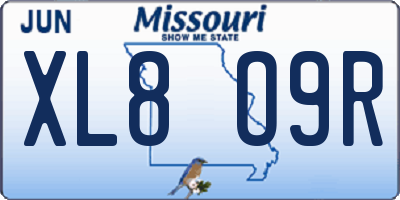 MO license plate XL8O9R