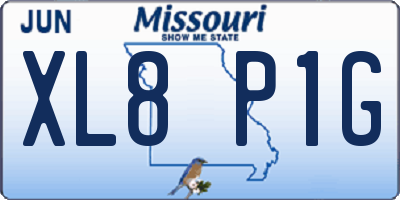 MO license plate XL8P1G