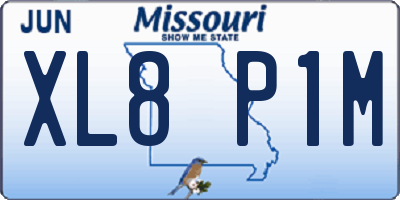 MO license plate XL8P1M