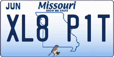 MO license plate XL8P1T