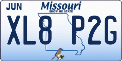 MO license plate XL8P2G