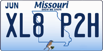 MO license plate XL8P2H