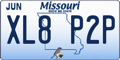 MO license plate XL8P2P