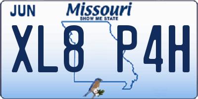 MO license plate XL8P4H