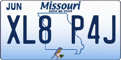 MO license plate XL8P4J