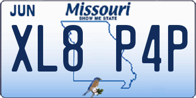 MO license plate XL8P4P