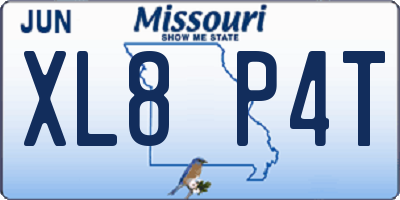 MO license plate XL8P4T