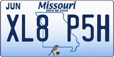MO license plate XL8P5H