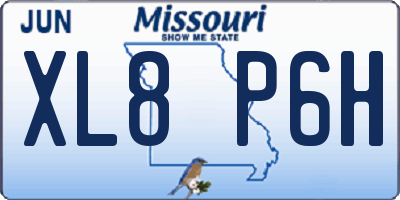 MO license plate XL8P6H