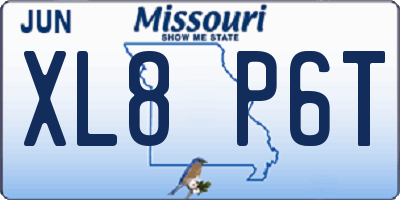 MO license plate XL8P6T