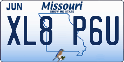 MO license plate XL8P6U