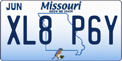 MO license plate XL8P6Y