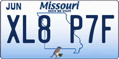 MO license plate XL8P7F