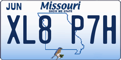 MO license plate XL8P7H