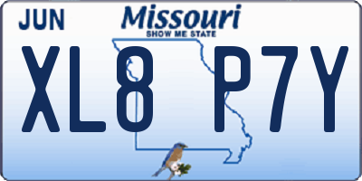 MO license plate XL8P7Y