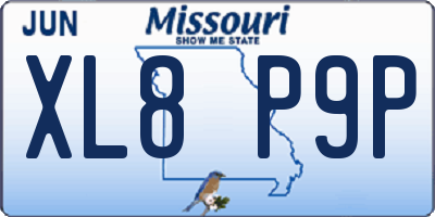 MO license plate XL8P9P