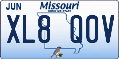 MO license plate XL8Q0V